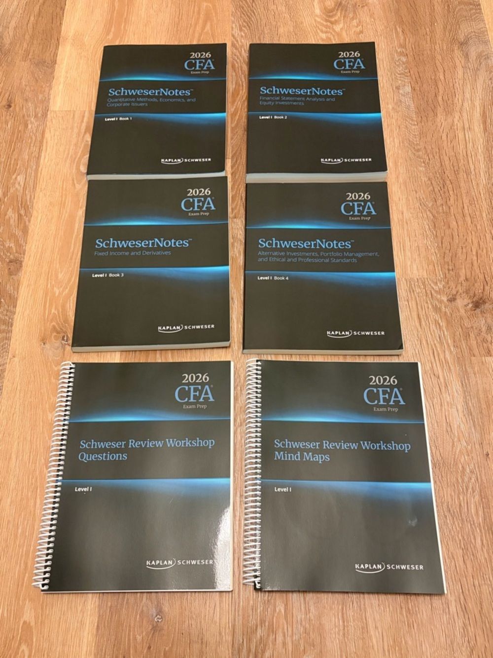 2026 CFA Kaplan SchweserNotes & Workshop Pack - 6 books